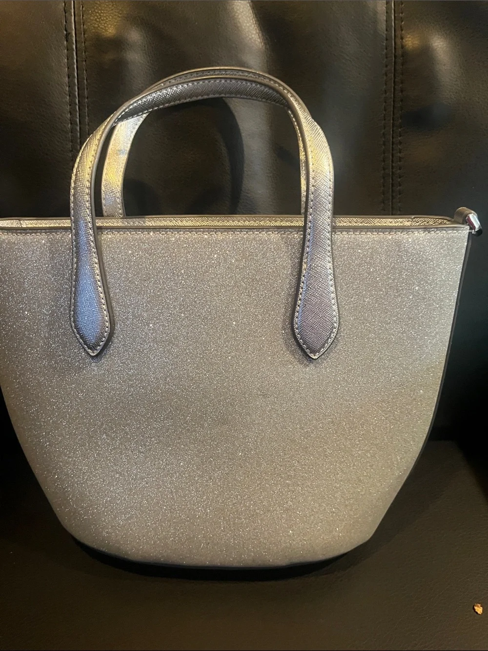 kate spade Silver Sparkle Mini Tote